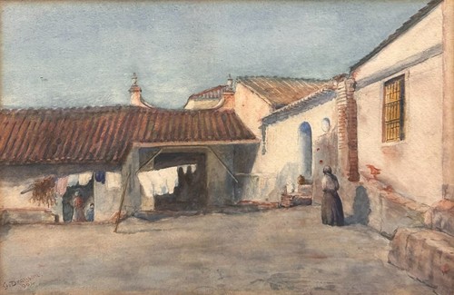 Antique watercolour painting - watercolour,