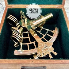 Antique Vintage Maritime Brass Nautical Sextant Kelvin Hughes London gift