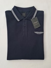 Hackett Aston Martin Racing Polo Shirt Long Sleeves Navy Size L