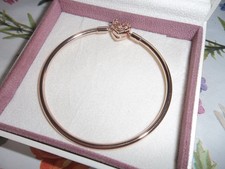 Genuine Pandora 14ct Rose Gold Heart & Butterfly Clasp Bracelet 582594C01 - 19cm