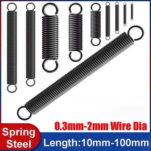 Extension spring 3mm - extension, 0.3mm-2mm