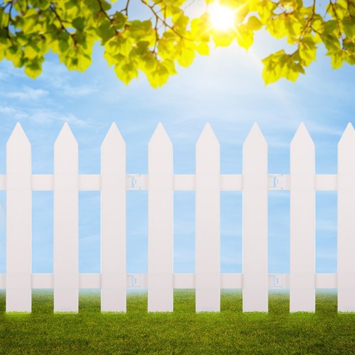 Sets white plastic fence - white,