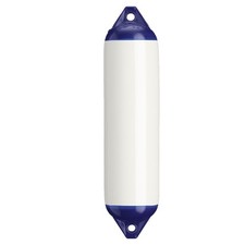 Polyform Fender F2 White with Blue Ends Boat Yacht Shipping Vessel