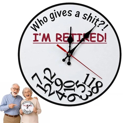 Retirement humor wall clock - wall,