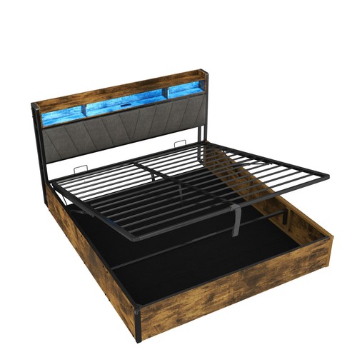 Wooden ottoman bed frame - ottoman,