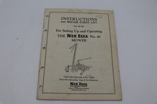New Idea Instruction Manual Parts List M-140 No 40 Sickle Bar Mower Setup