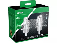 LUCAS H4 + 472 LED BULBS HEADLIGHT FRONT LIGHT FOG 12V TWIN PACK LUCASLEDBOOSTER
