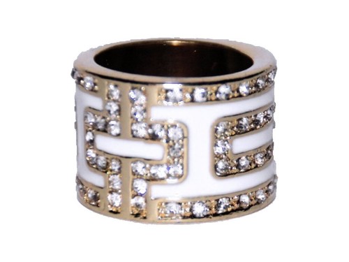 Swan statement ring crystal - statement,