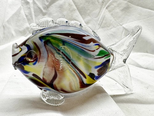 Vintage glass fish ornament - vintage,