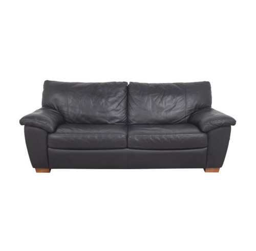 Ikea vreta black leather chair - black,