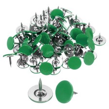 60Pcs Upholstery Tacks, 11mmx10mm Flat Head Thumb Tack, Green