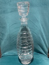THOMAS WEBB CUT GLASS DECANTER Modern Design, QUALITY LEAD CRYSTAL. Never used!
