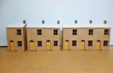 Terraced House Kit Laser Cut Scratch Aid Layout Kit OO Gauge 4mm Model Railway