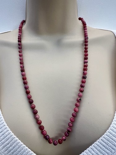 Vintage rhodonite necklace - vintage,