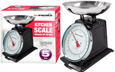 5 KG Vintage MANUAL Kitchen Scales TRADITIONAL Home Food WEIGHING Steel Bowl UK