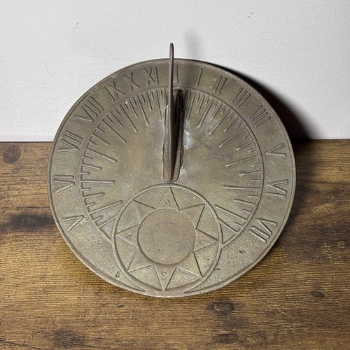 Vintage brass sundial - sundial, roman