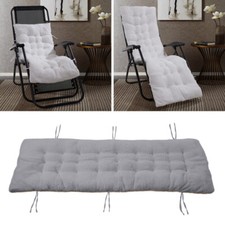 Fleece Cotton Garden Sun Lounger Chair Recliner Bench Window Seat Cushion Pad UK