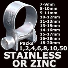 Mini Hose Jubilee Clip Clamp Fuel Line Petrol Pipe Clamps Clips Stainless Zinc