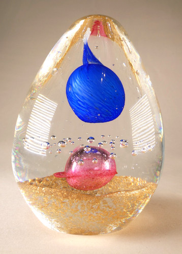 Glass paperweight multi colour - multi,