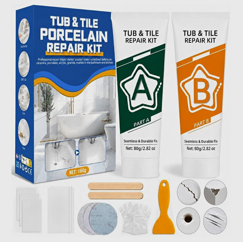 Bath repair kit white 160g - kit,