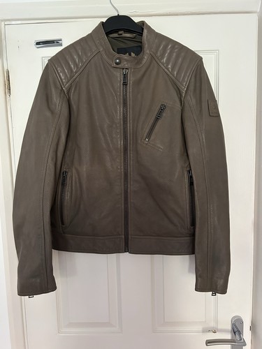 Belstaff men leather biker - belstaff,