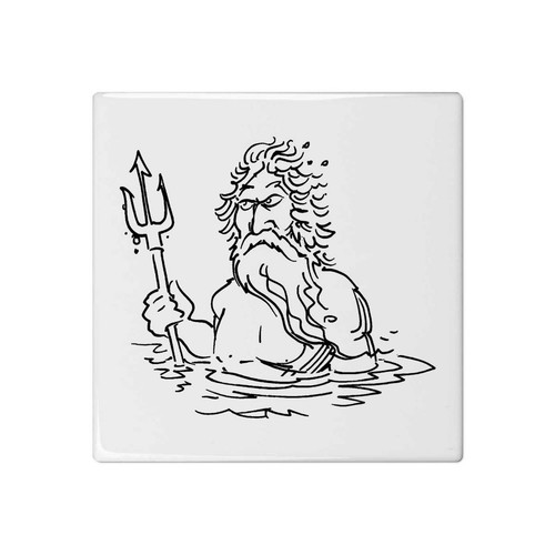 Neptune sea god ceramic - god', tile