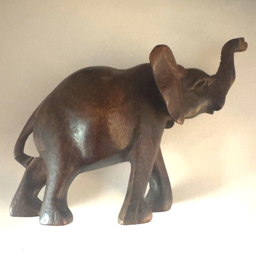 Vintage wooden elephant hand - elephant,