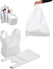 WHITE VEST CARRIER BAGS WITH