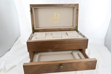 Breitling Solid Wood Presentation Box for 3 Wristwatches with Extra Storage