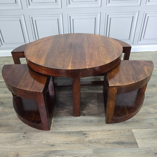 Vintage circular coffee table - vintage,