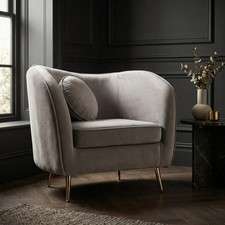 Art Deco Style Chair Grey