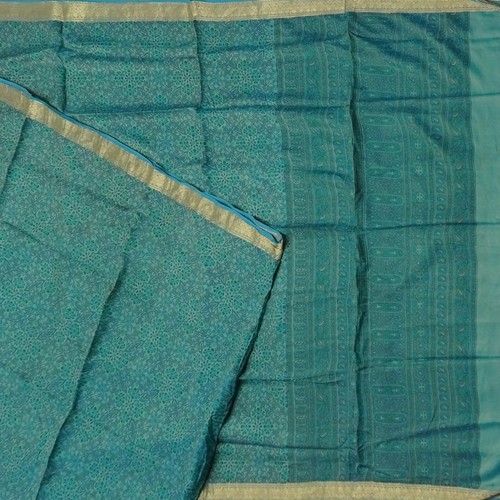 Vintage blue dual tone - tone, sarees