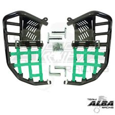 LTZ 400 KFX400 DVX 400 Nerf Bars Pro Peg Heel Guard Alba BLK GRN 206-T7-BG