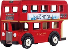 Le Toy Van TV469 Cars & Construction Double Decker Wooden Role Play Suitable fo
