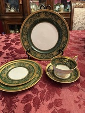 Aynsley Imperial Laurel Green China REDUCED - 5 PIECE SET