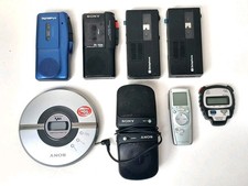 Dictaphone Handheld Micro Cassette Tape Recorders Lot- Sony, Olympus, Tag Heuer 