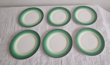 Set Of 6 Green Art Deco