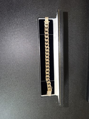 9ct solid yellow gold link - gold,