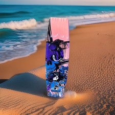 BYERLY Wakeboard 56” with HYPERLITE Bindings Black Pink Purple Skull Design