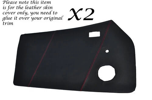 Red stitching front door - red,
