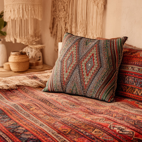 Vintage moroccan kilim cushion - vintage,