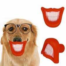 Pet Chew Toy Funny Lip Dummy Pacifier Soother Dog Bulldog Pug Fun Sound Squeaky