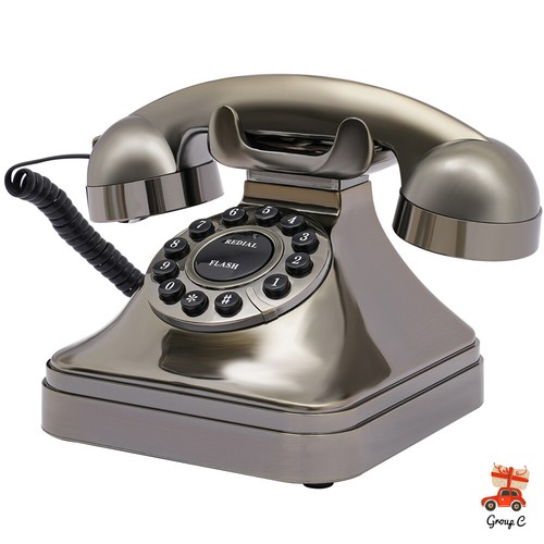 Vintage style corded phone old - vintage,
