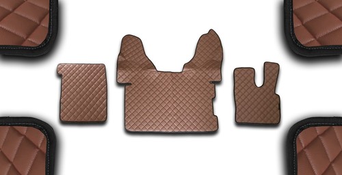 Brown eco leather - floor, mats