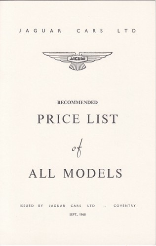 Jaguar all models price - all, list