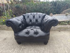 Tetrad Oskar Chesterfield Black Club Armchair Quality Leather FREE Delivery 🚚 