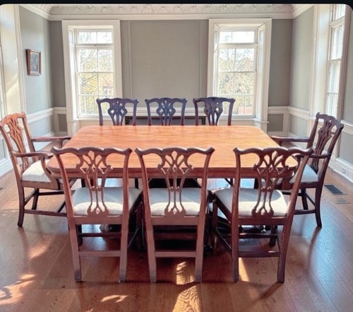 Antique mahogany dining - mahogany,