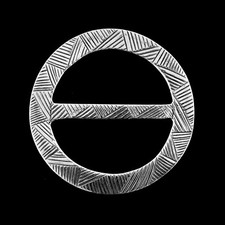 Pewter Scarf Ring - Etched