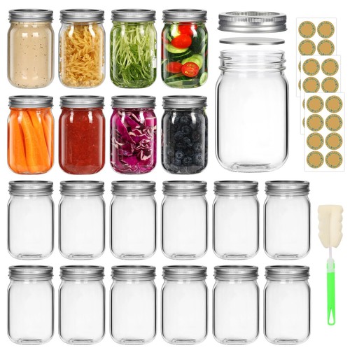 Pack 12oz glass mason jars - 20,