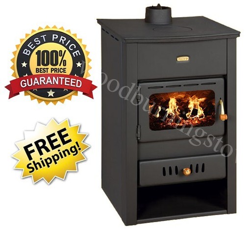 Wood burning stove back - burning,